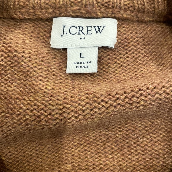 Womens J Crew factory brown Donegal cable knit sweater wool blend neutral - Picture 8 of 9